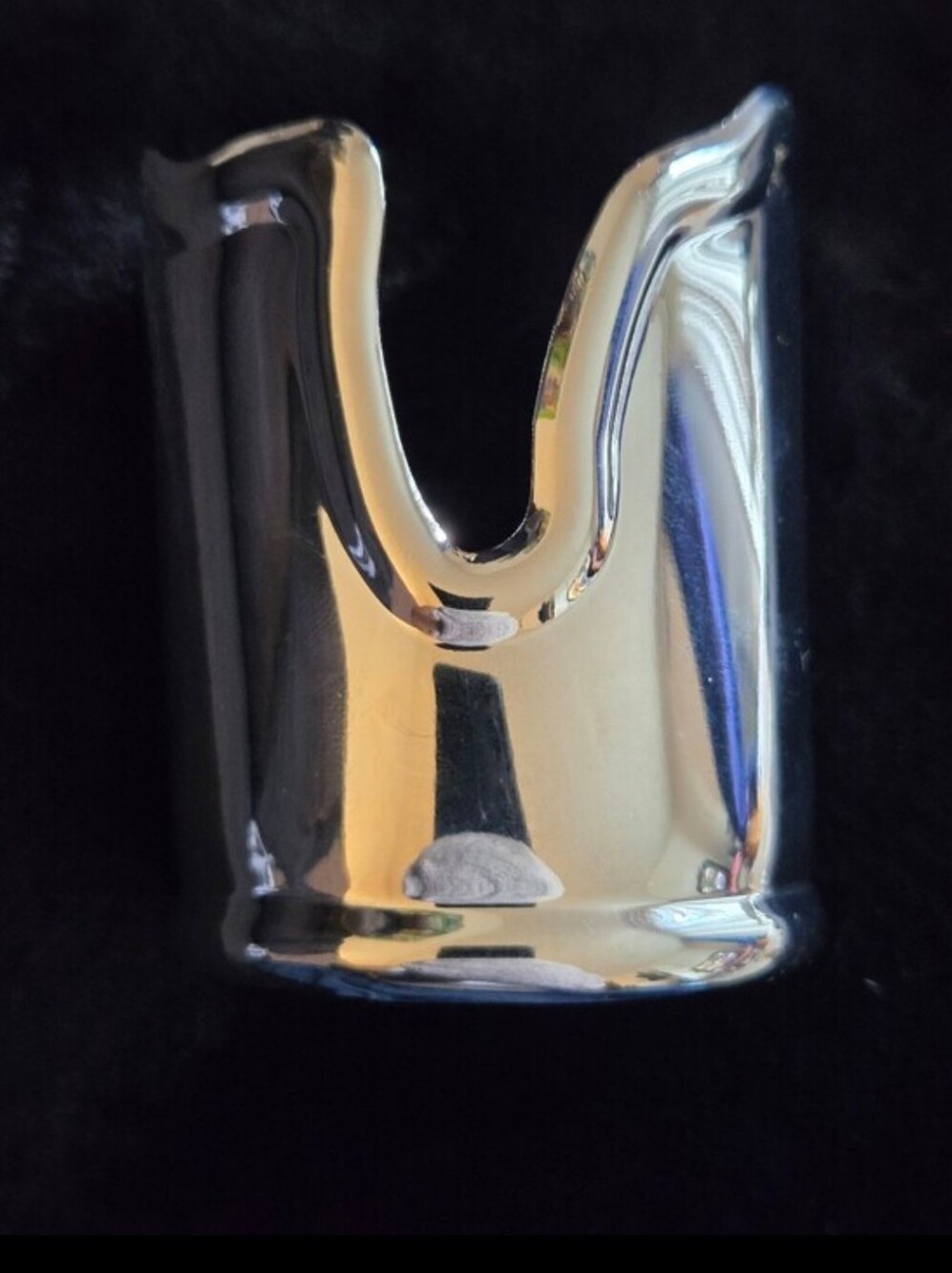 Polished Silvertone Cutout Adjustable Wide Arm Bracelet - Picture 6 of 6